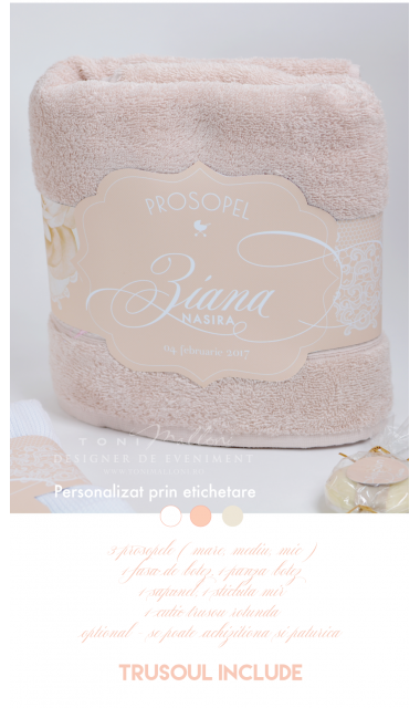 Trusou botez pentru fetite cu dantela si accesorii crosetate, Ziana 12